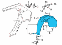OEM 2022 Buick Envision Wheelhouse Liner Diagram - 84888052