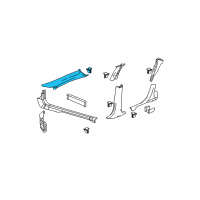 OEM 2005 Pontiac Grand Prix Molding Asm-Windshield Side Upper Garnish (LH) *Gran Opl Gry Diagram - 15898459