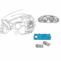 OEM 2003 Chrysler Concorde Air Conditioner And Heater Control Diagram - 4698199AG