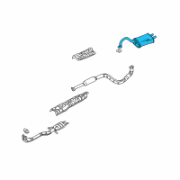 OEM 2002 Chrysler Sebring Exhaust Resonator Diagram - MR450427