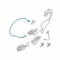OEM BMW 535i GT Bowden Cable Diagram - 51-24-7-238-658