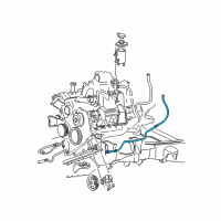 OEM Ford F-250 Lower Return Hose Diagram - 6L3Z-3A713-F