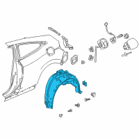 OEM 2019 Honda Civic Fender, Left Rear (Inner) Diagram - 74592-TBG-A10