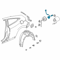 OEM 2016 Honda Civic Actuator Assy., Fuel Lid Diagram - 74700-TBG-A02