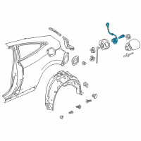 OEM 2018 Honda Civic Actuator Assy., Fuel Lid Diagram - 74700-TBG-A02