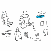 OEM GMC Canyon Seat Cushion Pad Diagram - 19122003