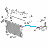 OEM 2016 Chevrolet Sonic Radiator SURGE TANK Outlet Hose Diagram - 95275151