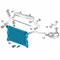 OEM 2016 Chevrolet Sonic Radiator Diagram - 95316049