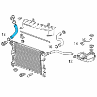 OEM 2012 Chevrolet Sonic Hose Asm-Radiator Outlet Diagram - 96870761