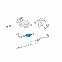 OEM 2004 Toyota Tacoma Front Pipe Diagram - 17403-07041