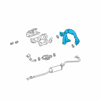 OEM 1999 Toyota 4Runner Cross Over Pipe Diagram - 17106-62030