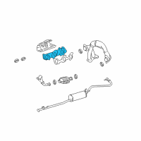 OEM 2000 Toyota Tacoma Exhaust Manifold Diagram - 17141-62080