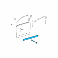 OEM 2009 Toyota Venza Lower Molding Diagram - 75072-0T900