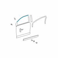 OEM 2014 Toyota Venza Upper Molding Diagram - 75753-0T010