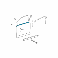 OEM 2013 Toyota Venza Belt Molding Diagram - 75712-0T010