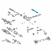 OEM 2018 Lexus GX460 Shaft Sub-Assy, Differential Side Gear, RH Diagram - 41337-35050