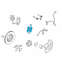 OEM Mercury Front Pads Diagram - 6U2Z-2V001-F