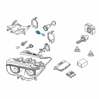 OEM 2003 BMW 760Li Bulb Socket, Side Marker Light Diagram - 63-12-6-916-105