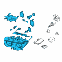 OEM BMW 750Li Headlight Assembly Left Diagram - 63-12-7-162-115