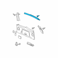 OEM Honda Garnish Assy., Tailgate (Upper) *NH220L* (CLEAR GRAY) Diagram - 84443-SZA-A01ZA