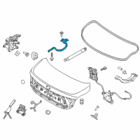 OEM 2017 Kia K900 Hinge Assembly-Trunk Lid Diagram - 792103T010