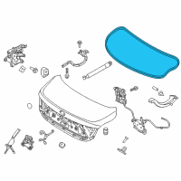 OEM Kia K900 Weather Strip-Trunk Diagram - 873213T000