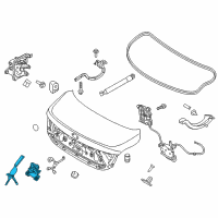 OEM 2016 Kia K900 Lock Assembly-Trunk Lid Diagram - 812503TB00