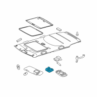 OEM 2010 Scion xB Map Lamp Assembly Diagram - 81260-12550-B0