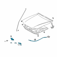 OEM 1998 Toyota Camry Latch Assembly Diagram - 53510-AA020