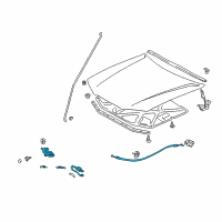 OEM 2001 Toyota Camry Latch Assembly Diagram - 53510-33130