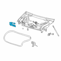 OEM 2012 Dodge Challenger Hinge-Deck Lid Diagram - 4589666AE