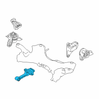 OEM Kia Sorento Roll Rod Bracket Assembly Diagram - 219502P900