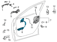 OEM 2022 Lexus NX250 HANDLE ASSY, FR DOOR Diagram - 69070-78031