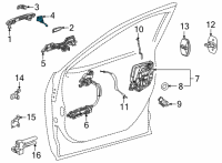 OEM 2022 Lexus NX250 CYLINDER & KEY SET Diagram - 69052-78030