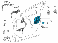 OEM Lexus NX350h LOCK ASSY, FR DOOR W Diagram - 69040-78090