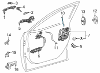 OEM Lexus NX350h ROD, FR DOOR LOCK OP Diagram - 69311-78020