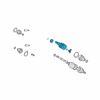 OEM 2005 Pontiac Vibe Housing, Front Wheel Drive Shaft Tri-Pot Joint Diagram - 88972700