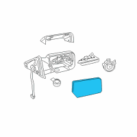 OEM 2009 Lincoln Navigator Mirror Glass Diagram - 7L1Z-17K707-F