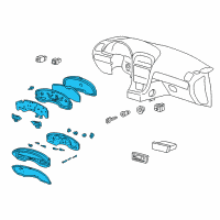 OEM Lincoln Cluster Assembly Diagram - 6W4Z-10849-AA