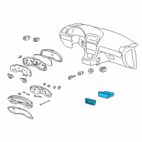 OEM 2000 Lincoln LS Dash Control Unit Diagram - XW4Z-19980-CA