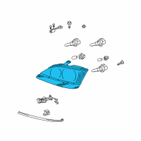 OEM 2003 Lexus RX300 Headlamp Unit Assembly, Right Diagram - 81130-48080