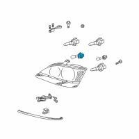 OEM 2006 Lexus GX470 Socket, Bulb Diagram - 90075-99128