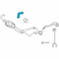 OEM 2012 Lexus LS600h Bracket, Rear Stabilizer Bar, NO.1 Diagram - 48832-50010