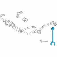 OEM 2016 Lexus LS600h Link Assy, Rear Stabilizer, LH Diagram - 48840-50020