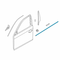 OEM 2013 BMW 535i Channel Cover, Exterior, Door, Front Right Diagram - 51-33-7-182-276