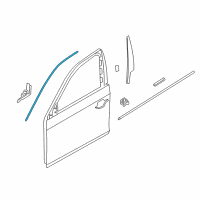 OEM BMW 535i Trim, Window Frame, Top, Door, Front Left Diagram - 51-33-7-209-727