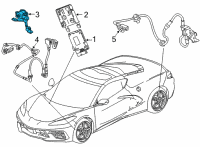 OEM 2022 Chevrolet Corvette Front Sensor Diagram - 84526252