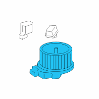 OEM 2006 Cadillac DTS Motor Asm-Blower (W/ Impeller) Diagram - 25770668