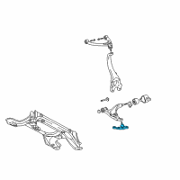 OEM 2005 Lexus LS430 Front Lower Suspension Ball Joint Assembly, Left Diagram - 43340-59125