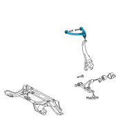 OEM 2004 Lexus LS430 Front Suspension Upper Arm Assembly Left Diagram - 48630-59045